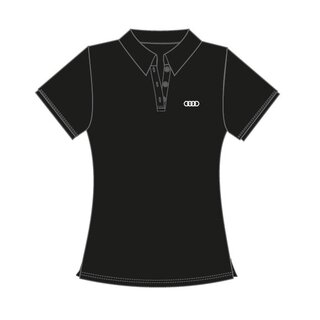 POLOHEMD KURZ DAMEN SCHWARZ