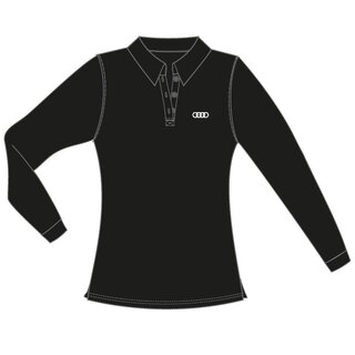 POLOHEMD LANG DAMEN SCHWARZ