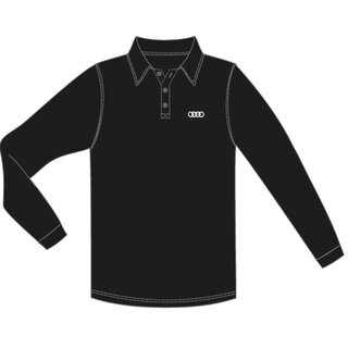 POLOHEMD LANG HERREN SCHWARZ